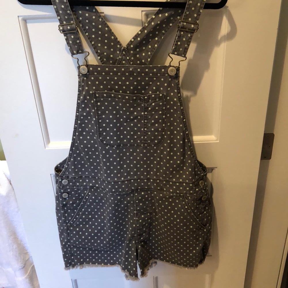 American Eagle polka-dot Shortalls